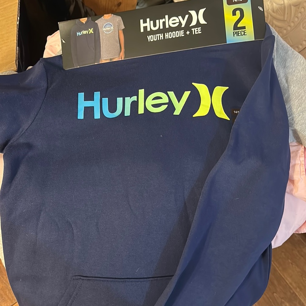 Hurley Youth sweatshirt and T-shirt combo NWT